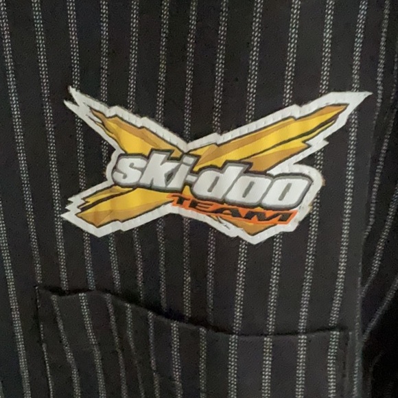 Casual Black and Yellow Button Down Shirt ski doo - Picture 3 of 9